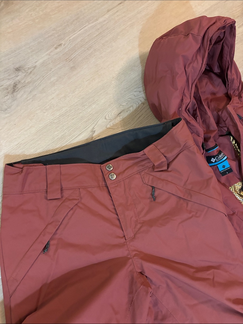 Columbia Heatzone TurboDown 1000 hooded jacket TITANIUM PANTS TOO OMNI HEAT S - Picture 10 of 16